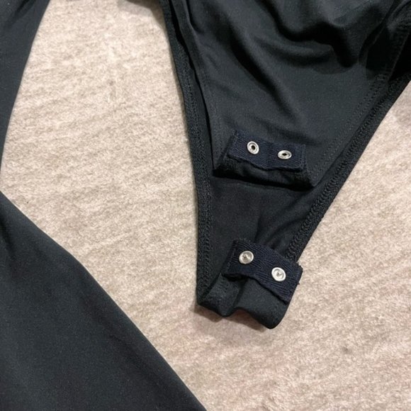 NWT Sexy Black Cross Front Cut Out Bodysuit - Picture 3 of 4